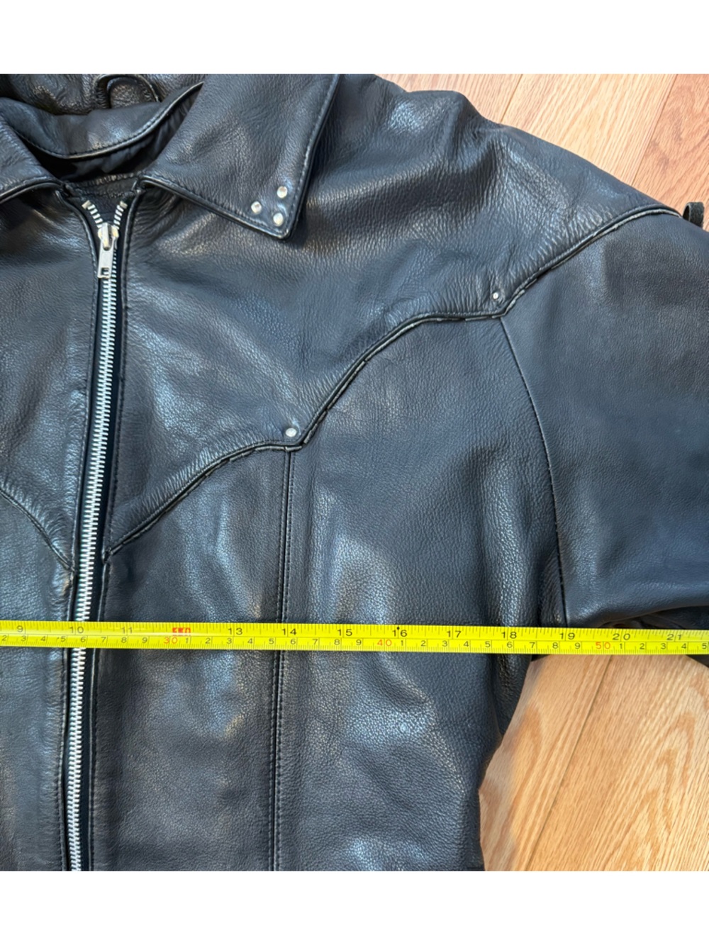 Vintage Pelle Cuir Western Fringe Leather Jacket - Deconstructed Gothic Moto - Picture 12 of 16